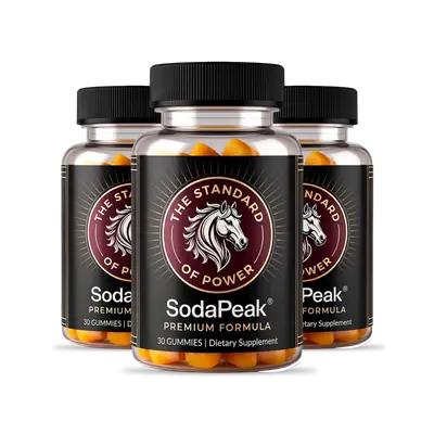 Three bottles of SodaPeak gummies